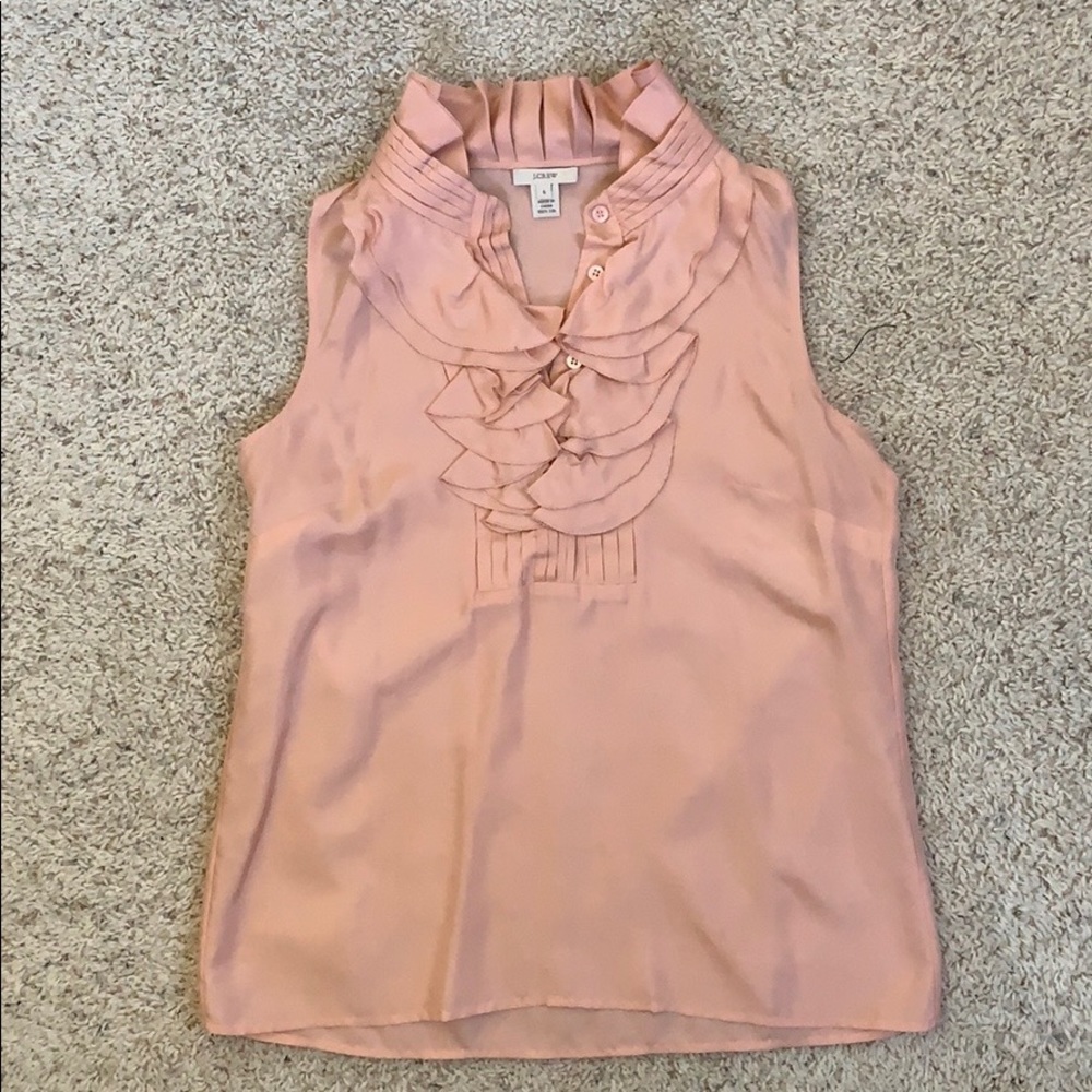 Pink Silk J. Crew Blouse